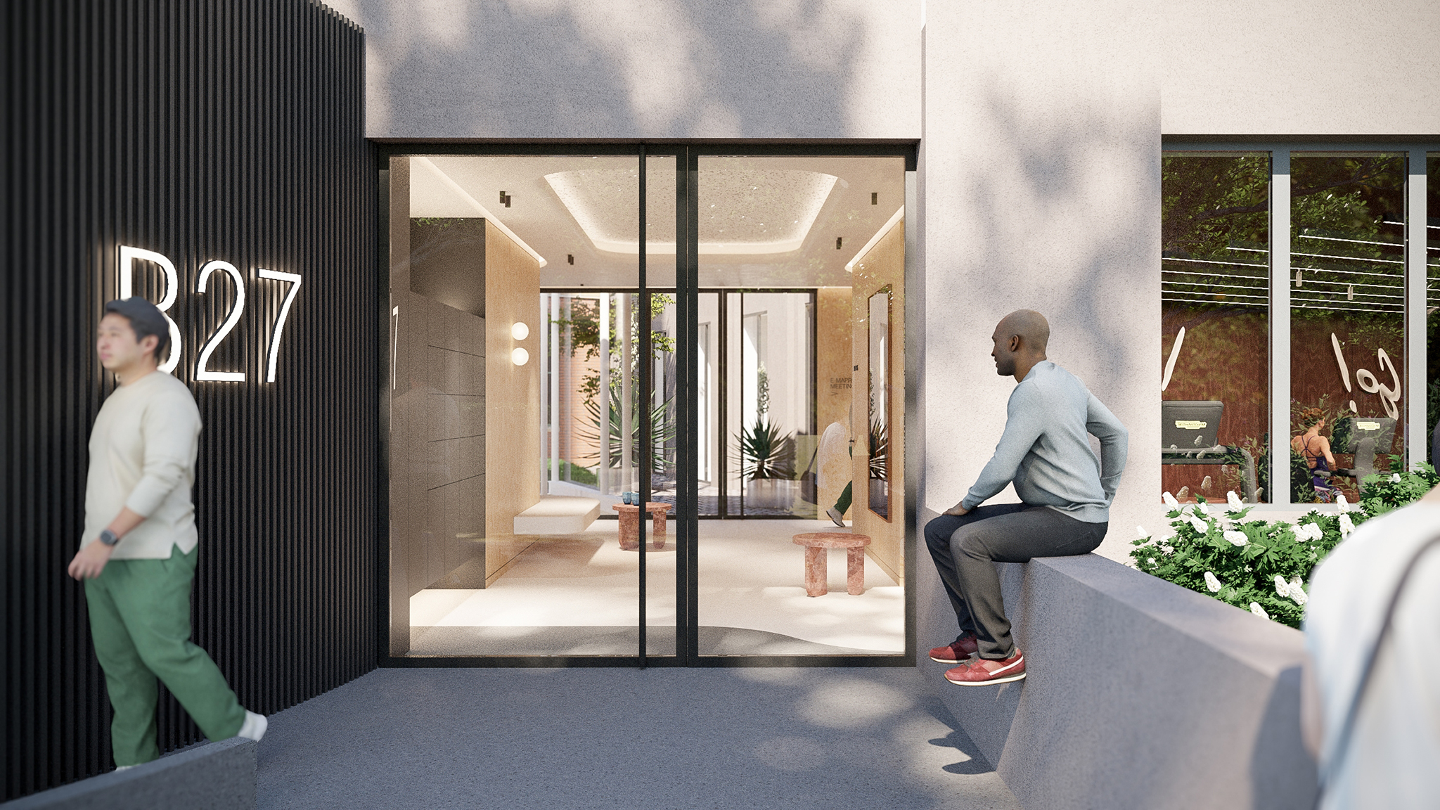 rénovation façade lattis acier noir