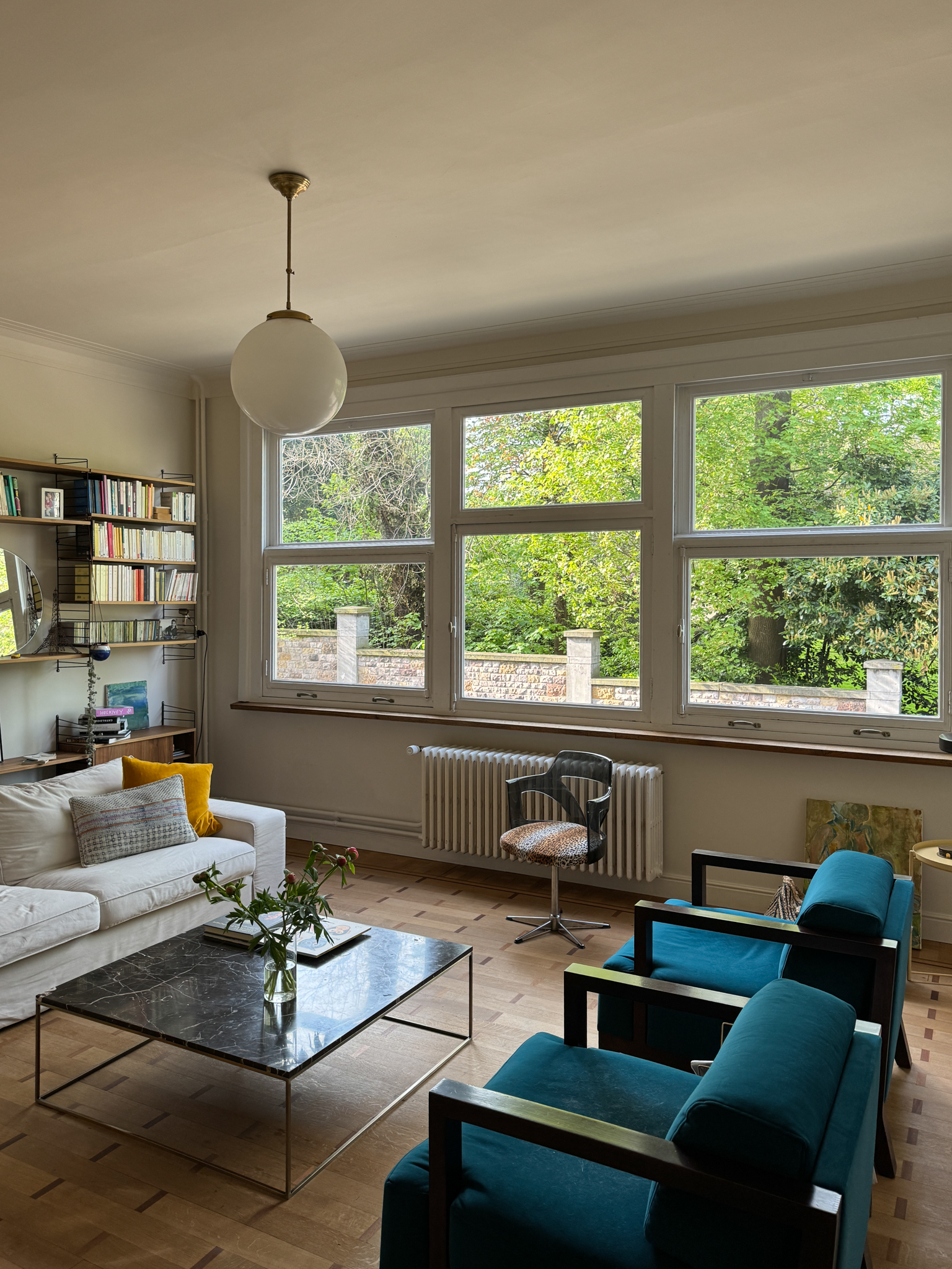 rénovation maison 1930, Ixelles, mobilier vintage
