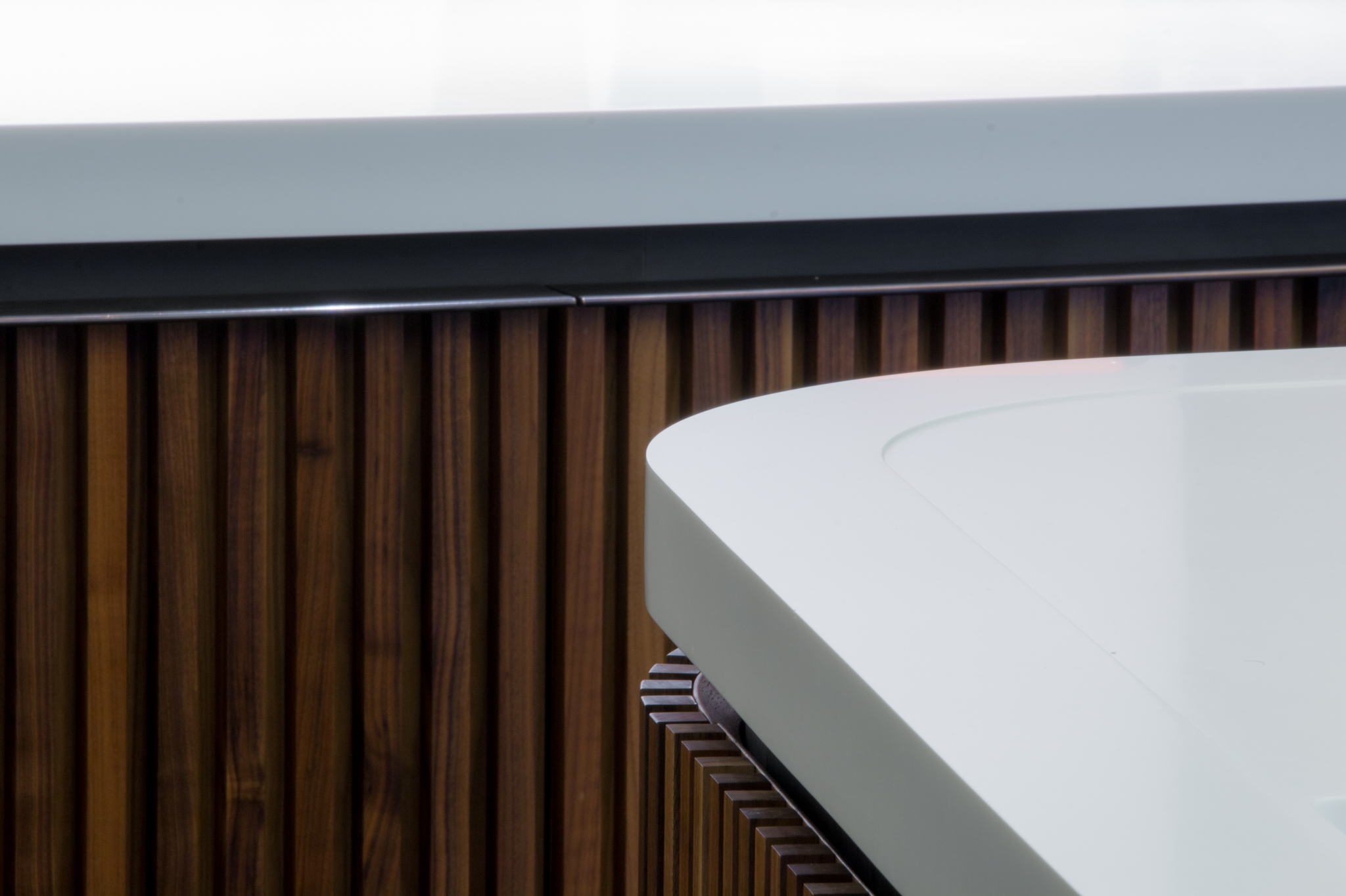 plan de travail Corian arrondie