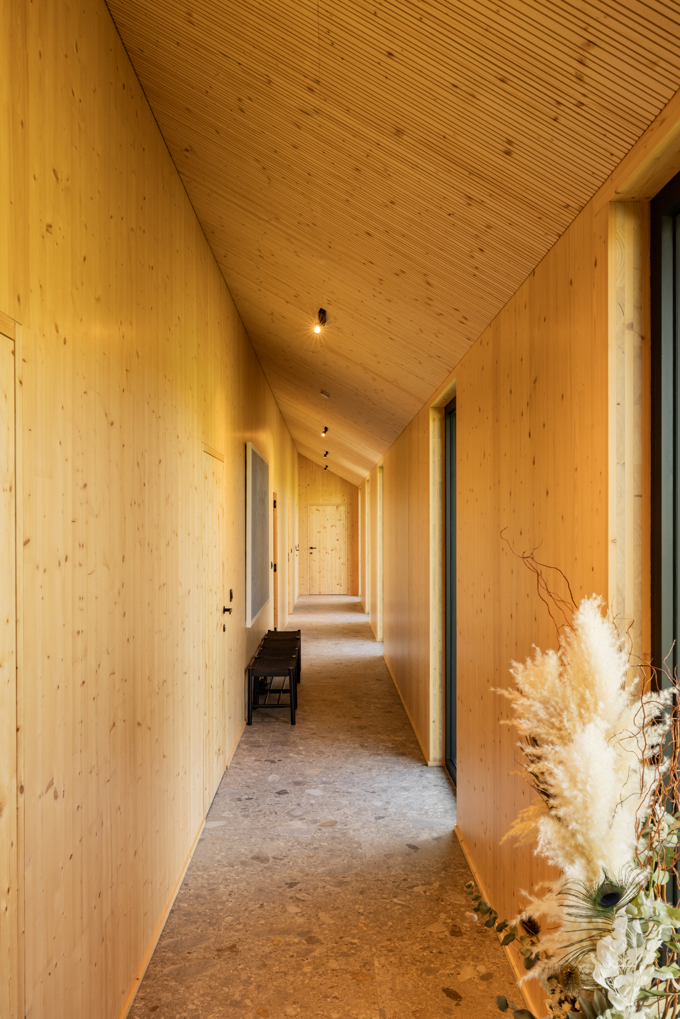 Design épuré et chaleureux dans maison écologique en CLT